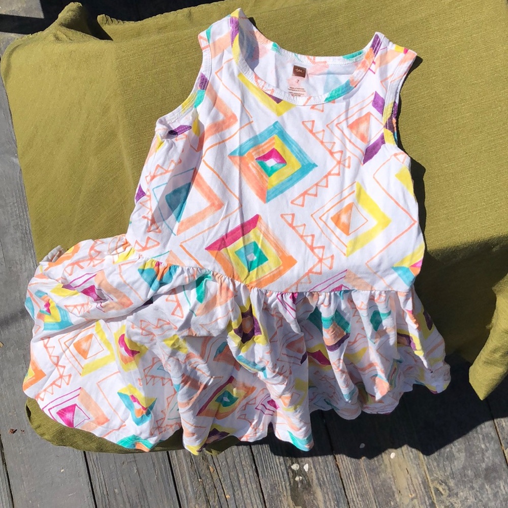 Tea Dress with fun geo pattern